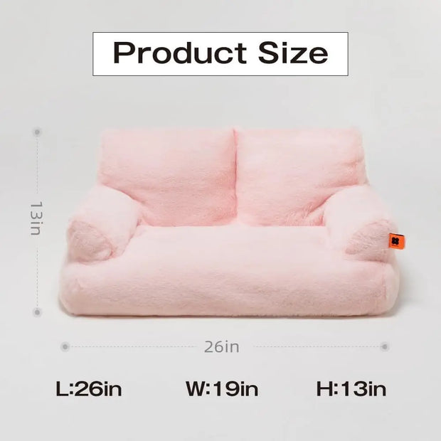 Mewoofun Pet Couch Bed 26×19×13 Inch Washable Cat Beds for Medium Small Dogs Cat up to 25 lbs Fluffy Cat Couch Black White - My Variety Superstore 25