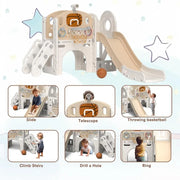 XJD 8 in 1 Toddler Slide Set,Kids Climber Slide PlaySet with Basketball Hoop and Ball,Outdoor Indoor Playground for Toddlers 1-3 - My Variety Superstore 25