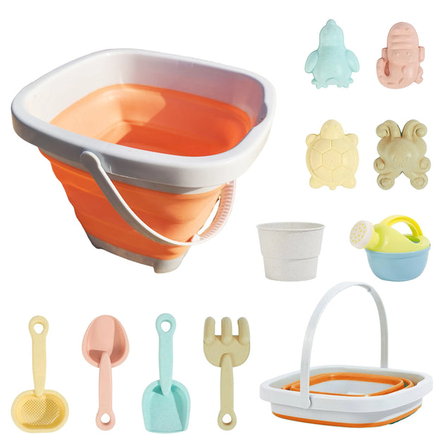 Kids Beach Bucket and Shovel Set, Multifunctional Sand Toys for Outdoor Beach and Park Fun
