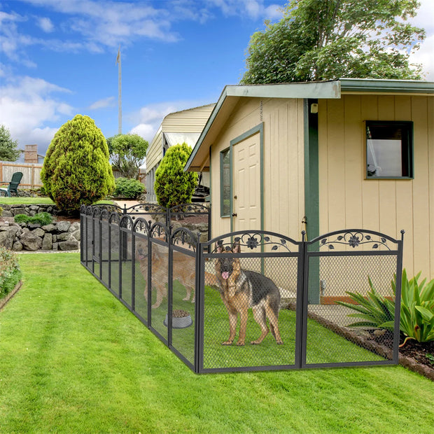 8 Panels DIY Heavy Duty Dog Playpen Pen Outdoor Indoor Dog Puppy Metal Fence with Waterproof Fertility Pad for Whelping,Training - My Variety Superstore 25