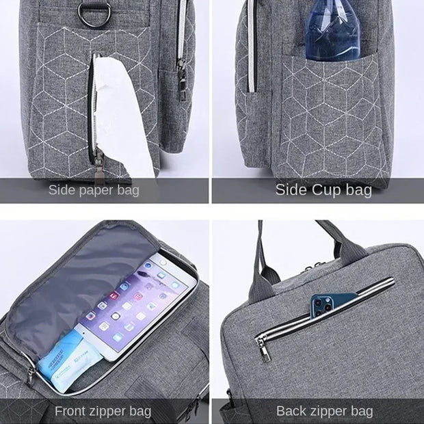 Premium Diaper Bag Waterproof Milk Storage Travel Ready