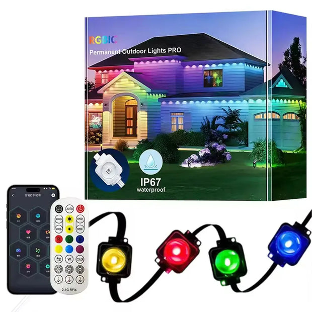 Stunning Smart RGBIC LED String Lights IP67 App Control Glow