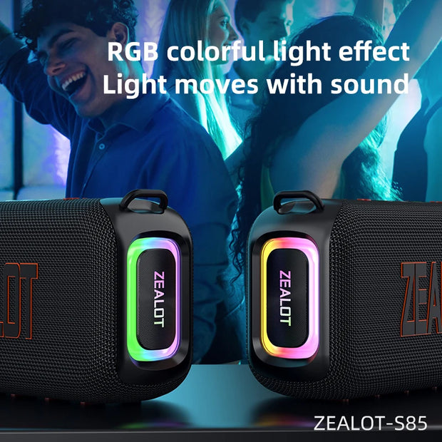 Zealot S85 50W 3D Portable Bluetooth Speaker Dual Diaphragm IPX6 Waterproof Outdoor Strap Speaker - My Variety Superstore 25