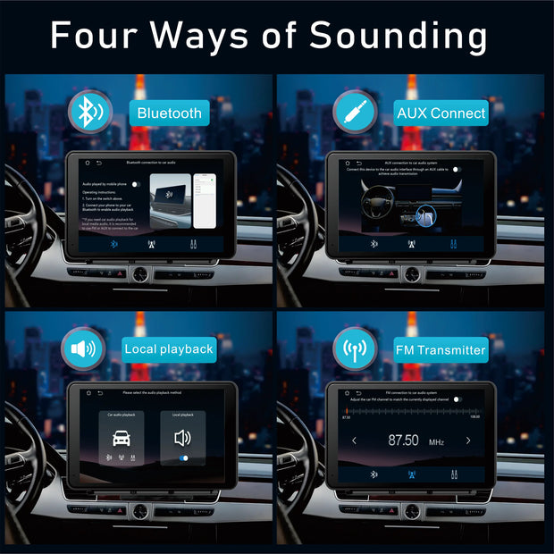 7 Inch Portable Car Stereo Wireless Carplay Android Auto Touchscreen Bluetooth Handsfree Navigation Voice Control AUX - My Variety Superstore 25