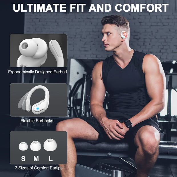 Wireless Earbuds Bluetooth 5.3 Headphones Sport Bass Stereo - My Variety Superstore 25