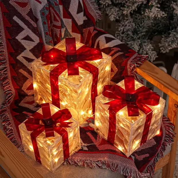 Radiant Christmas Lights With Detachable Gift Box For Glow
