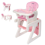 Baby High Chair Foldable  &  2-in-1 with Table Footrest, Detachable Double Tray, Easy to Clean Feeding Detachable Highchair - My Variety Superstore 25