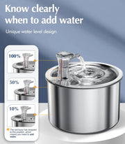 2L fully stainless steel pet water dispenser Automatic cat water fountain with optional sensor  and heater - My Variety Superstore 25