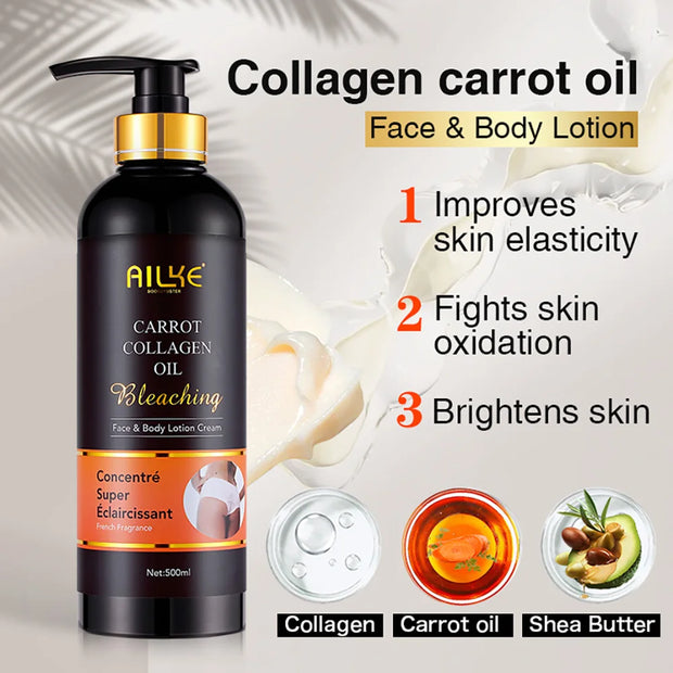 Ailke Whitening And Moisturizing Body Lotion For Dark And Black Skin With Collagen Huge Pump Bottle - My Variety Superstore 25