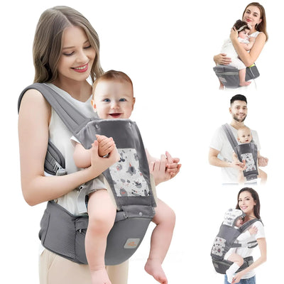 Baby Carrier, Baby Carrier Newborn to Toddler, Toddler Carrier with Hood All Seasons & All Position Baby Hip Carrier - My Variety Superstore 25