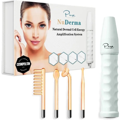 NuDerma Handheld Skin Therapy Wand Machine with Neon Anti Aging Skin Tightening Wrinkle Reducing Dark Circles Clarifying - My Variety Superstore 25