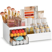 Makeup Organizer with Drawers Multifunctional Cosmetic Storage for Brushes Perfumes and Beauty Products Desktop Vanity Organizer