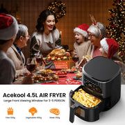 5 Quart Digital Display Air Fryer Toaster Oven Combo with 8 Cooking Presets Oilless Cooker and Dishwasher Safe Basket