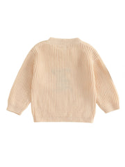 Charming Infant Pumpkin Patch Sweater with Unique Scalloped Hem