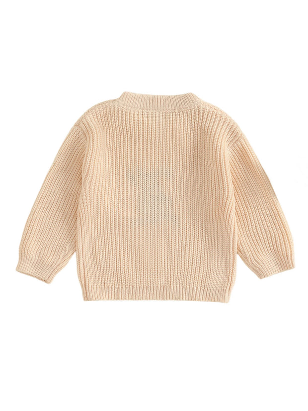 Charming Infant Pumpkin Patch Sweater with Unique Scalloped Hem