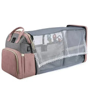 Amazing Mommy Backpack With Folding Crib For Easy Travel