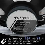 6x9 Inch 3 Way Coaxial Car Audio Speakers 1000 Watt Max Sound System With Mid Tweeter And Enhanced Bass Response 2 Pieces - My Variety Superstore 25