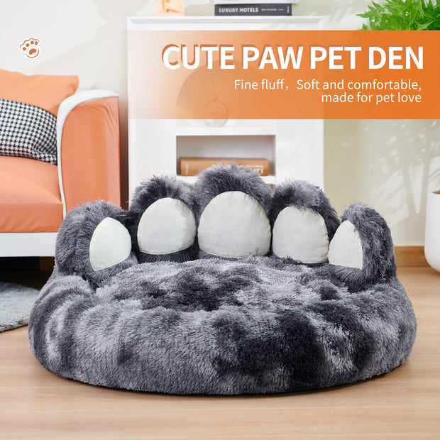 Cozy Comfy Pet Dog Bed Paw Shape Warm Dog Bed Cushion for Your Furry Friend Fluffy Dog Bed Cat Mat Deep Sleeping Warm Thickened - My Variety Superstore 25
