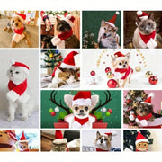 Exuberant Pet Christmas Hat For Cats Dogs Adjustable Fit