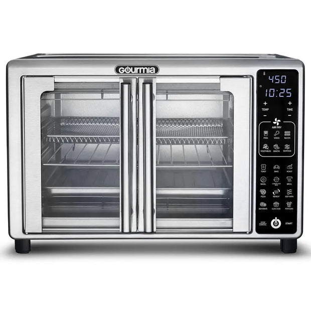6 Slice Digital Air Fryer Toaster Oven with 19 One Touch Presets Stainless Steel Advanced Technology Perfectly Crisped Creations