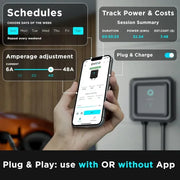 Good Level 2 EV Charger – 48A 240V, NEMA 14-50 Hardwire, 25ft Cord, Energy Star UL Certified