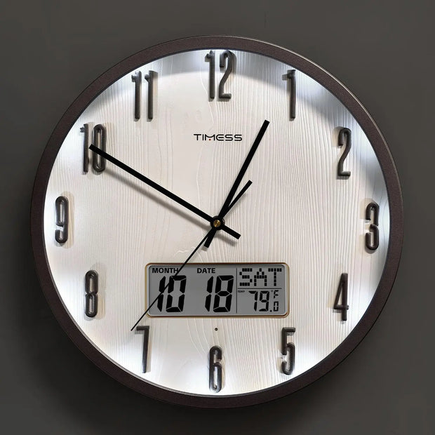 Radiant Voice Activated Wall Clock For Easy Night Visibility