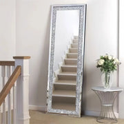 Large Rectangle Venetian Wall Mirror Polished Crush Crystal Diamond Edge 120x60cm for Living Room Hallway - My Variety Superstore 25