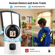 ZOSI 6MP HD Dual Lens Baby Monitor With Screen Indoor Security WiFi Camera Video Calling Auto Tracking Wireless IP Surveillance - My Variety Superstore 25