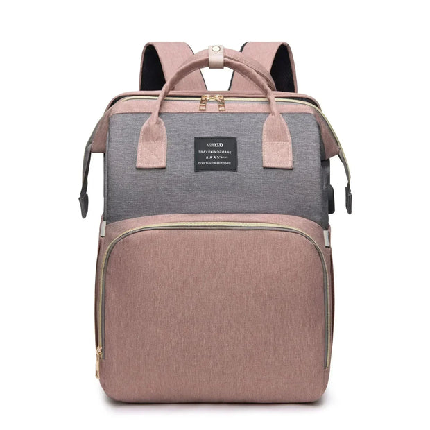 Amazing Mommy Backpack With Folding Crib For Easy Travel