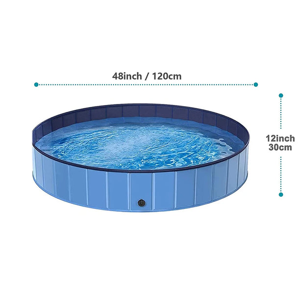 Dog Swimming Pool & Pool Cover Portable Plastic Pool Grooming Tub Bathing Scratch Resistance Pet Pools Bathtub for Large Dogs - My Variety Superstore 25