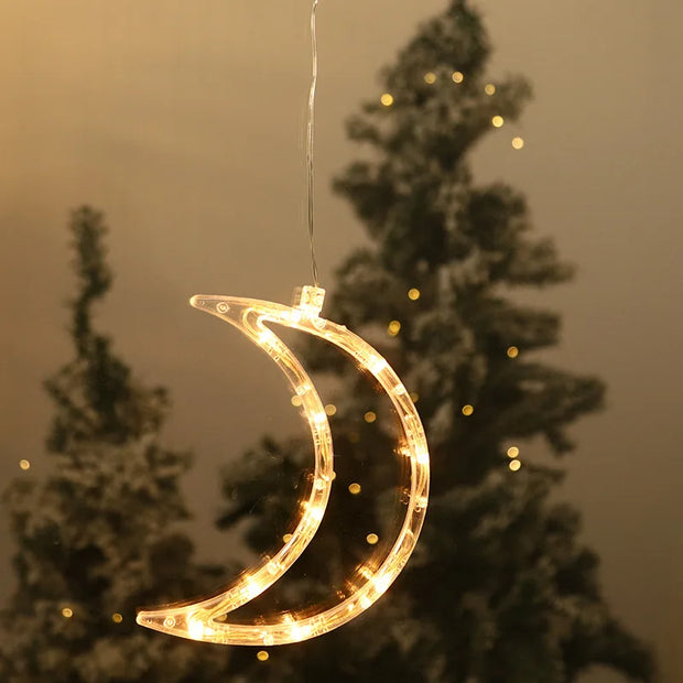 Enchanting Christmas Window Lights With Suction Cups Glow