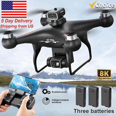 S116 MAX Drone Professional with 3 Batteries 8K Dual Camera Optical Flow Brushless 360° Obstacle Avoidance WIFI FPV RC Dron Toys - My Variety Superstore 25