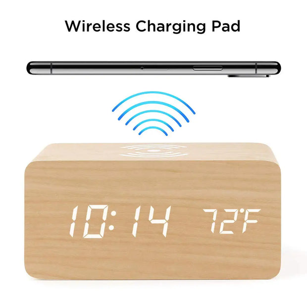 Elegant LED Alarm Clock With USB Charging For Easy Mornings
