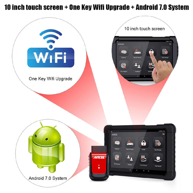 Ancel X6 OBD2 Scanner Professional Car Diagnostic Tools All System ABS Oil EPB DPF Reset Code Reader OBD 2 Automotive Scanner - My Variety Superstore 25