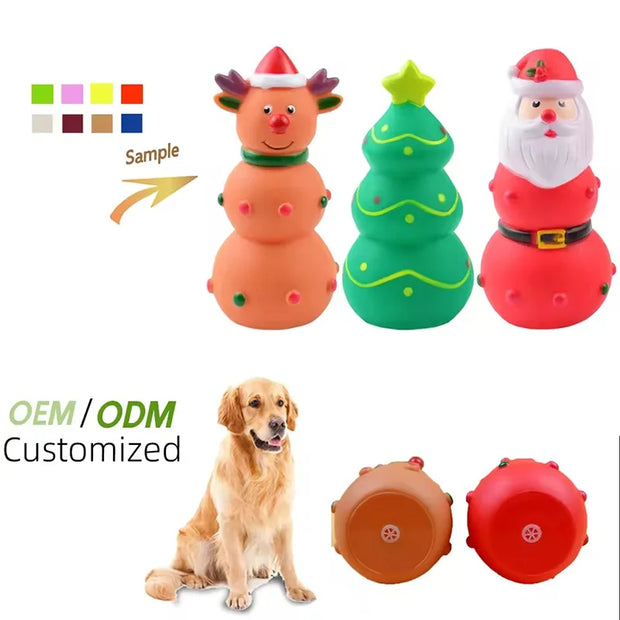 Joyful Squeaky Pet Chew Toy Durable Latex Teething Boost