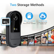 Tuya WiFi doorbell  2-way HD 1080P, microSD/cloud, waterproof, 1000mAh battery, long standby,Wireless Security Camera - My Variety Superstore 25