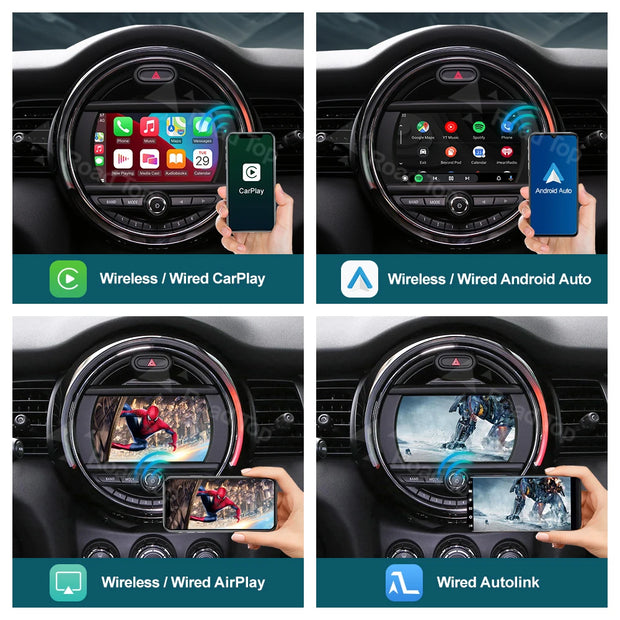 RoadTop Wireless CarPlay Android Auto for Mini R55 R56 R57 R58 R60 R61 F54 F55 F56 Clubman Countryman Cooper John Cooper Works - My Variety Superstore 25