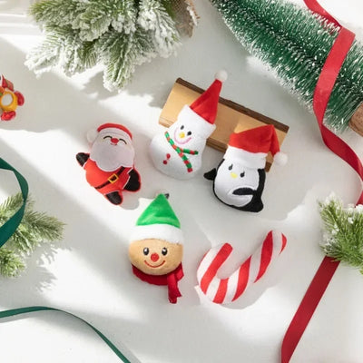 Joyful Christmas Cat Toys Plush Bite Resistant Safe Play
