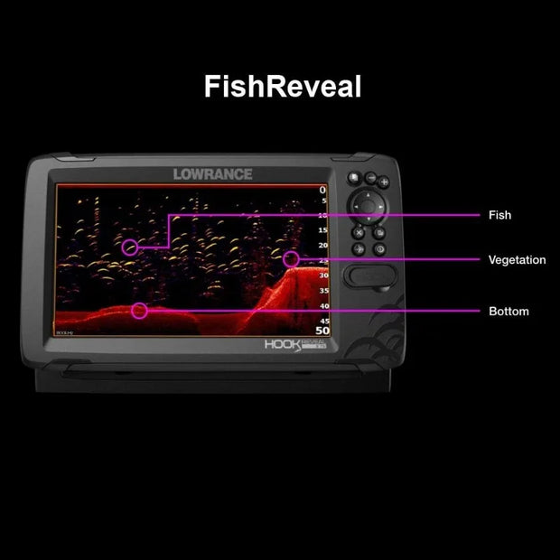 Lowrance HOOK Reveal 5", 7" and 9" Fish Finders with Transducers - My Variety Superstore 25