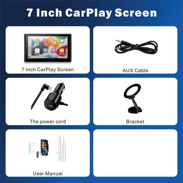 7 Inch Wireless CarPlay Android Auto Touchscreen with Bluetooth Navigation Mirror Link FM Voice Control and Magnetic Mount - My Variety Superstore 25