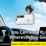 Electric Vacuum Suction Cup Car Phone Holder 360 Degree Rotation Strong Magnetic Foldable Stand for iPhone 12 to 16 Pro Xiaomi Samsung