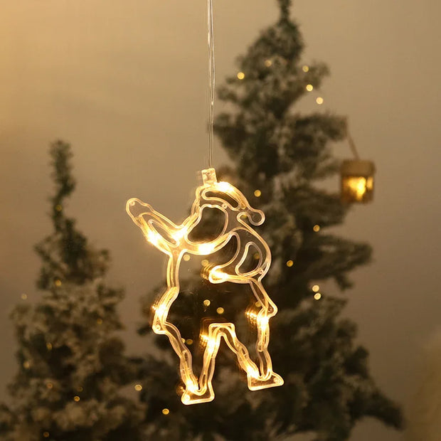 Enchanting Christmas Window Lights With Suction Cups Glow