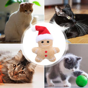 Joyful Gingerbread Plush Catnip Teething Toy for Pets Fun