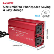 300W 500W Car Inverter DC12V AC110V Outdoor Portable Charger Converter Cigarette Lighter US Socket