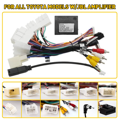 For Toyota AMP Car Stereo Radio Power Harness Cable Wire Adapter Kit JBL AMP Car Android Player Radio Connector - My Variety Superstore 25