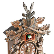 Antique Forest Cuckoo Clock Silent Pendulum Adjustable Sound Deer Rabbit and Bird Design - My Variety Superstore 25