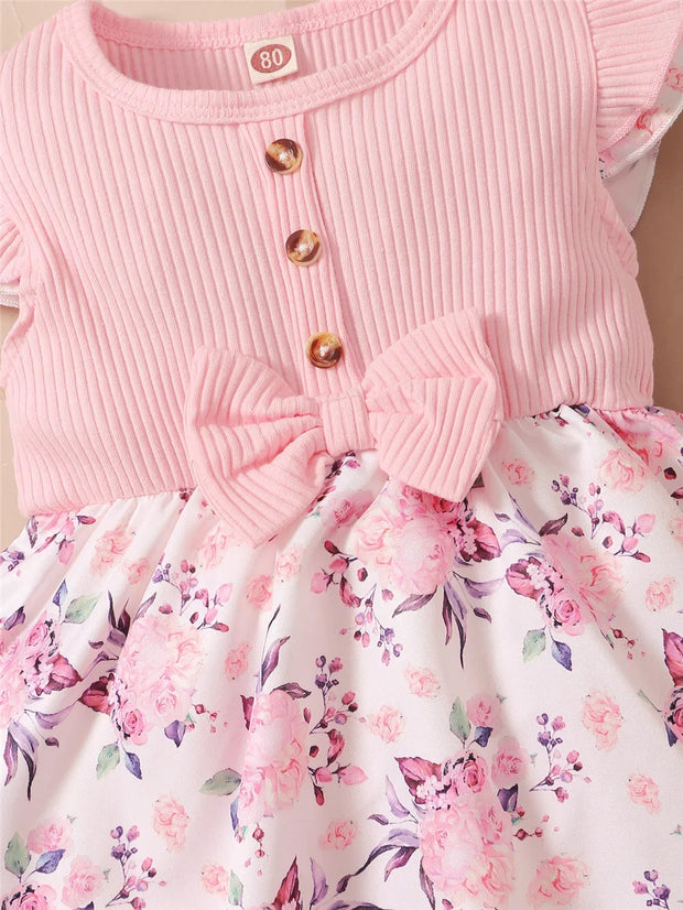 Lovely Floral Romper Set With Headband All Day Comfort