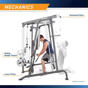 Marcy Smith Cage Workout Machine Full Body Strength Training Home Gym Equipment with Leg Developer and Press Bar
