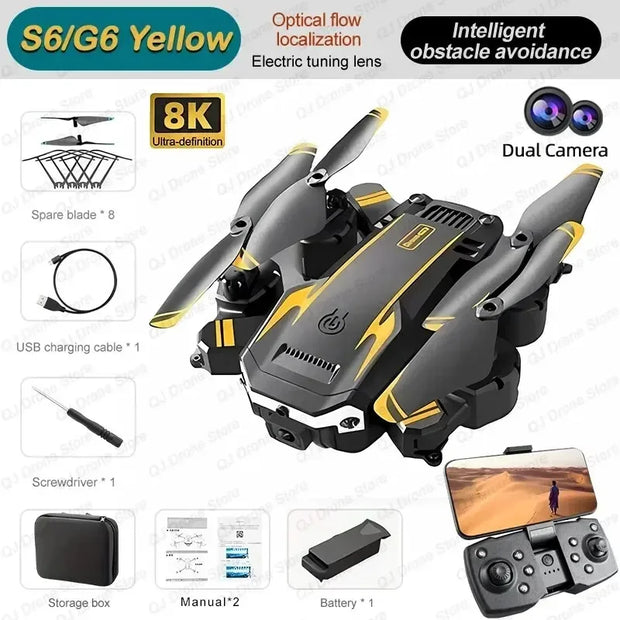 QJ S6/G6 GPS Drone 4K Professional HD Camera Foldable Quadcopter RC Helicopter FPV WIFI Obstacle Avoidance C0 Dron toys - My Variety Superstore 25