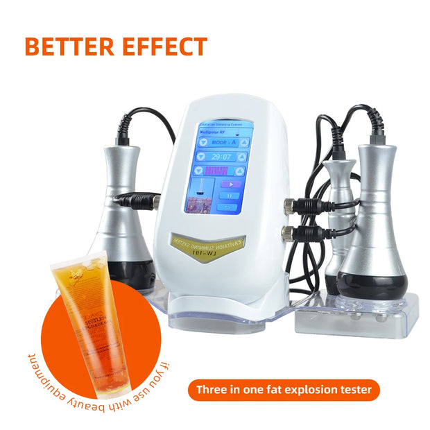 3 in 1 40K Body Slimming Massager Cavitation Machine Multi Functional Device for Face and Body Tightening Lifting Beauty Salon
